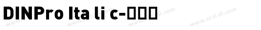 DINPro Ita li c字体转换
